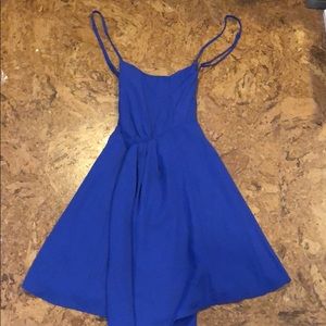 Blue spaghetti strap dress